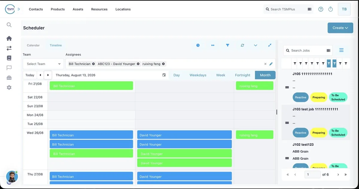 Appointments scheduled, assigned and tracked